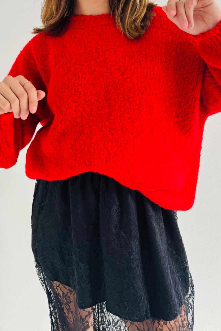PULL LILA - ROUGE
