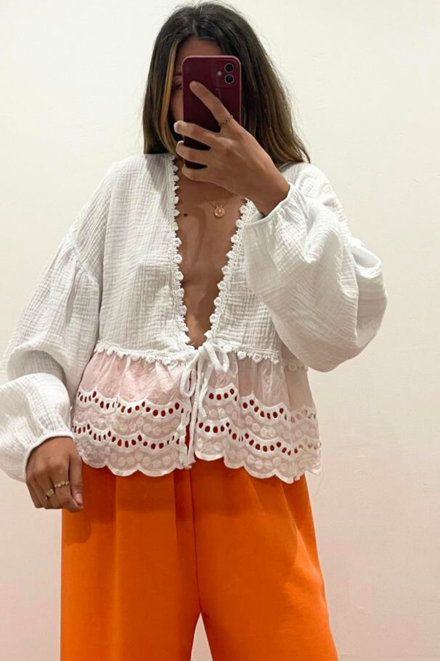 BLOUSE MAYO - BLANCHE